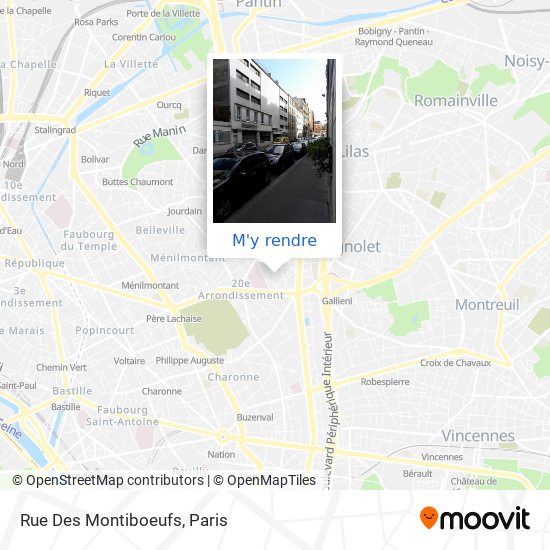 Rue Des Montiboeufs plan