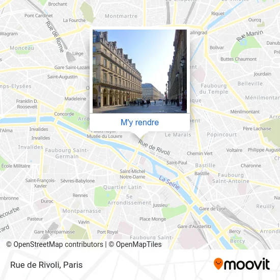 Rue de Rivoli plan