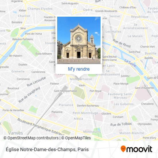 Église Notre-Dame-des-Champs plan