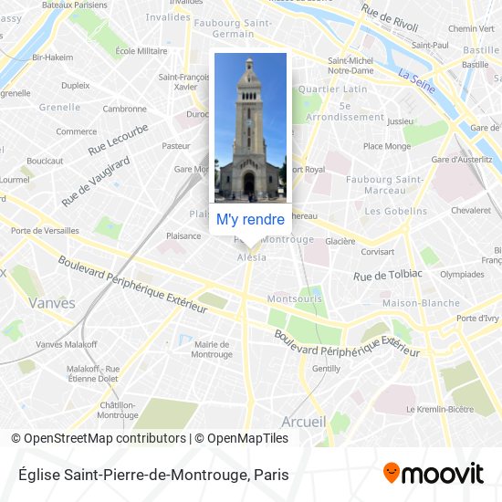 Église Saint-Pierre-de-Montrouge plan