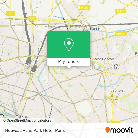 Nouveau Paris Park Hotel plan