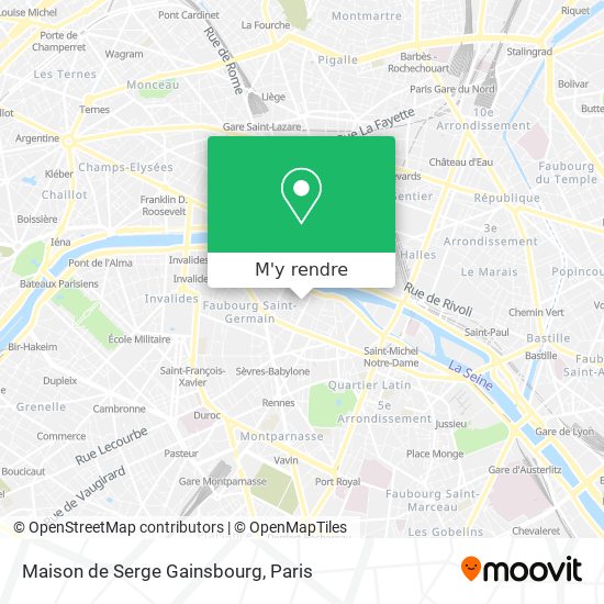 Maison de Serge Gainsbourg plan