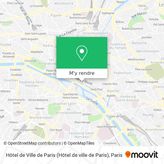 Hôtel de Ville de Paris plan