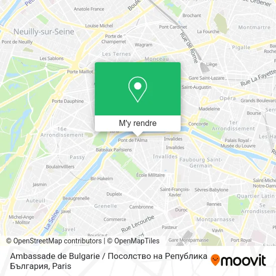 Ambassade de Bulgarie / Посолство на Република България plan