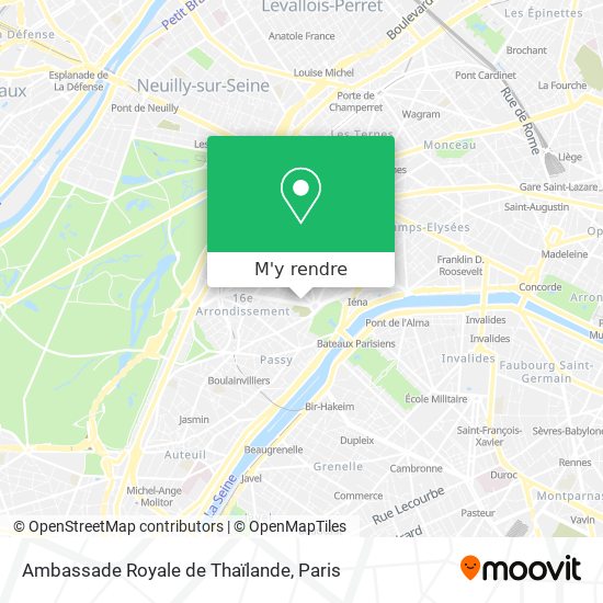 Ambassade Royale de Thaïlande plan