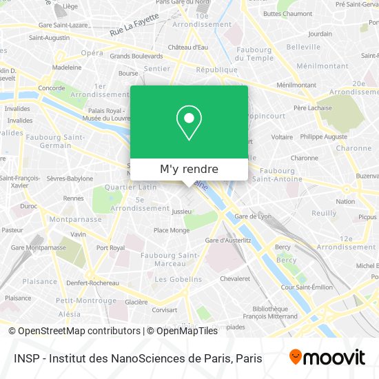 INSP - Institut des NanoSciences de Paris plan
