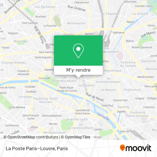 La Poste Paris–Louvre plan