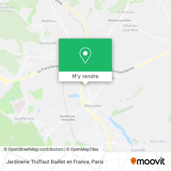 Jardinerie Truffaut Baillet en France plan