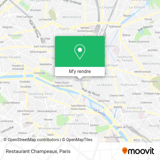 Restaurant Champeaux plan