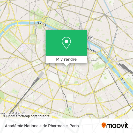 Académie Nationale de Pharmacie plan