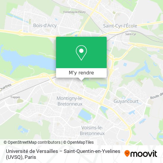 Université de Versailles – Saint-Quentin-en-Yvelines (UVSQ) plan
