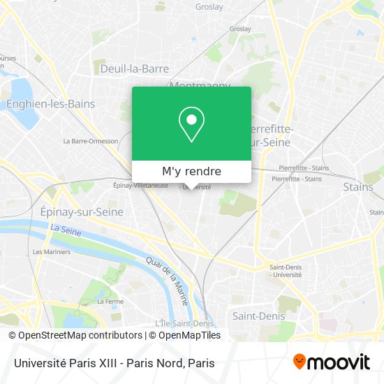Université Paris XIII - Paris Nord plan