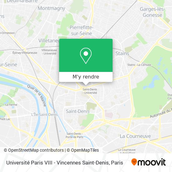 Université Paris VIII - Vincennes Saint-Denis plan