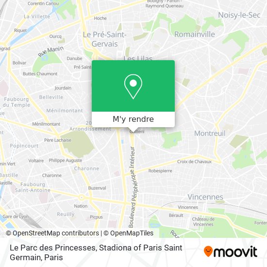 Le Parc des Princesses, Stadiona of Paris Saint Germain plan