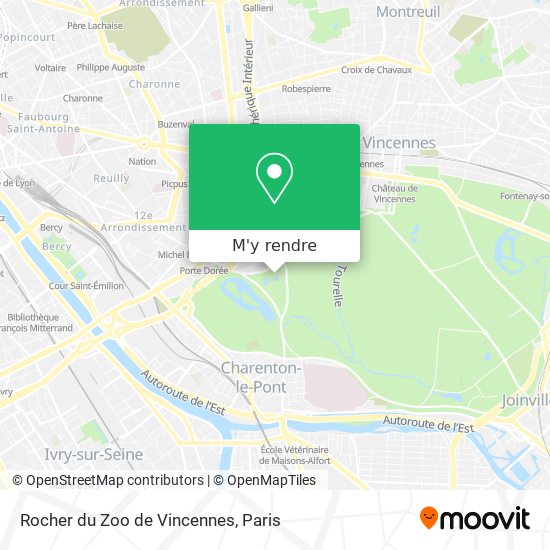 Rocher du Zoo de Vincennes plan