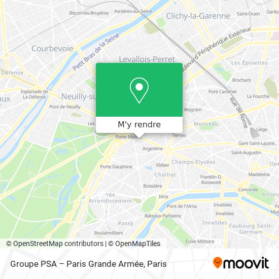 Groupe PSA – Paris Grande Armée plan