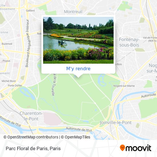 Parc Floral de Paris plan