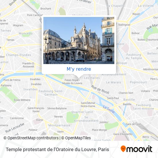 Temple protestant de l'Oratoire du Louvre plan