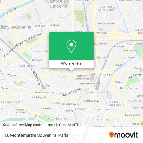 B. Montemartre Souvenirs plan