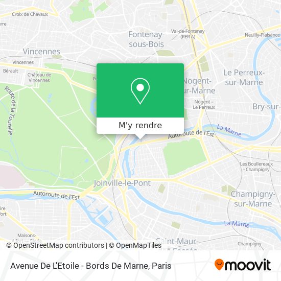 Avenue De L'Etoile - Bords De Marne plan