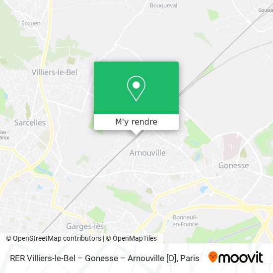 RER Villiers-le-Bel – Gonesse – Arnouville [D] plan
