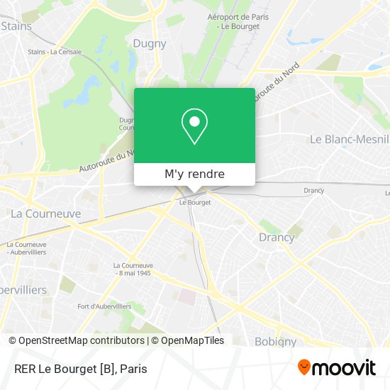 RER Le Bourget [B] plan