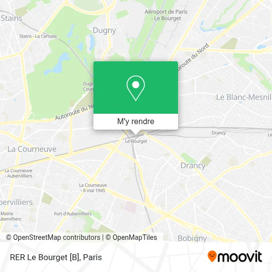 RER Le Bourget [B] plan