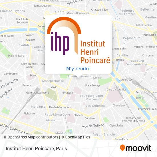 Institut Henri Poincaré plan