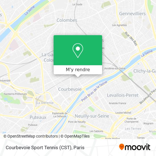 Courbevoie Sport Tennis (CST) plan