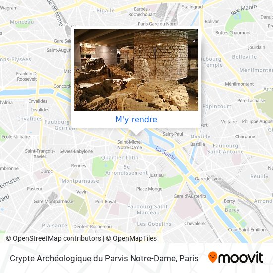 Crypte Archéologique du Parvis Notre-Dame plan