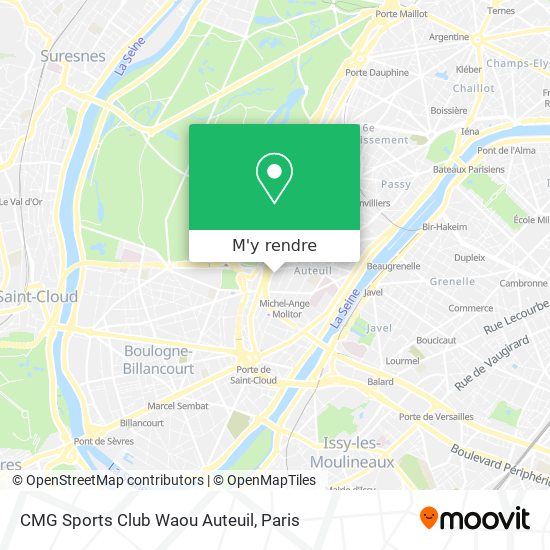 CMG Sports Club Waou Auteuil plan