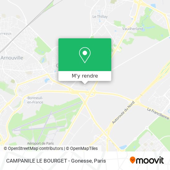 CAMPANILE LE BOURGET - Gonesse plan