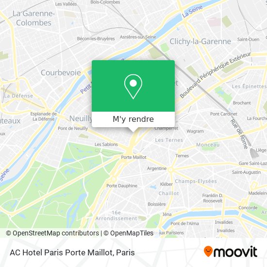 AC Hotel Paris Porte Maillot plan