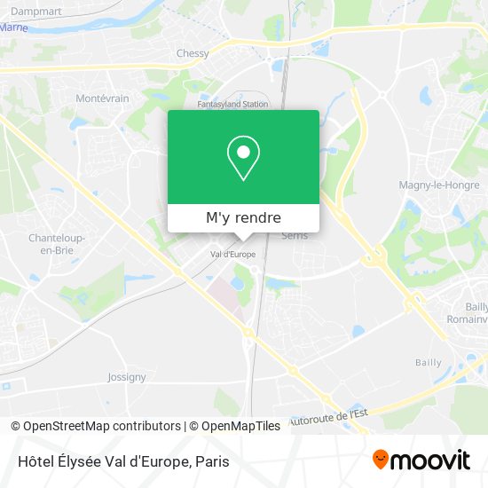 Hôtel Élysée Val d'Europe plan
