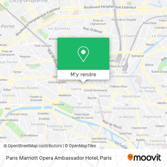 Paris Marriott Opera Ambassador Hotel plan