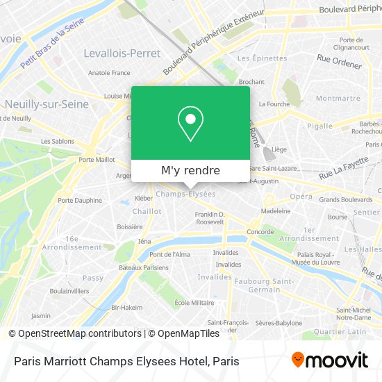 Paris Marriott Champs Elysees Hotel plan