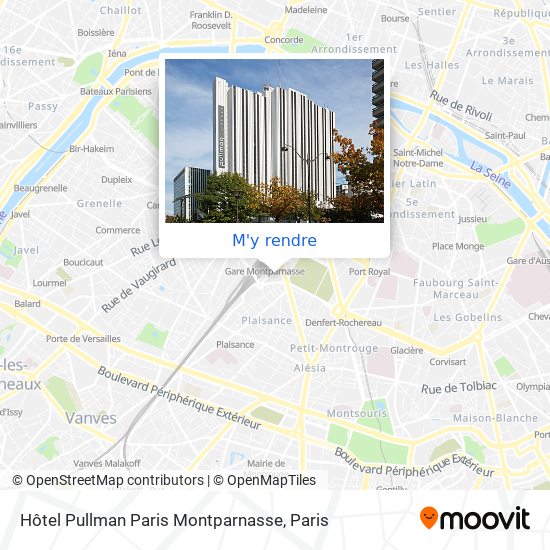 Hôtel Pullman Paris Montparnasse plan