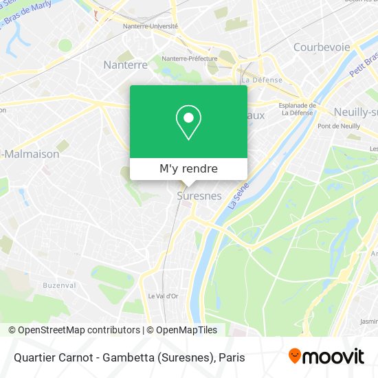 Quartier Carnot - Gambetta (Suresnes) plan