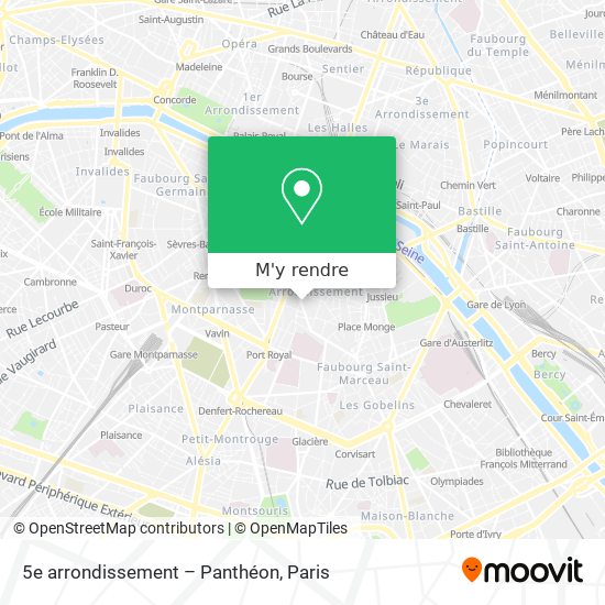 5e arrondissement – Panthéon plan