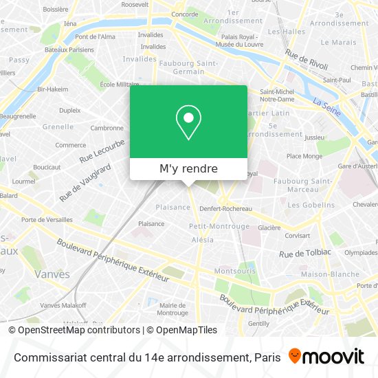 Commissariat central du 14e arrondissement plan