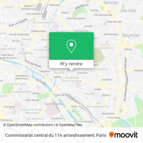 Commissariat central du 11e arrondissement plan