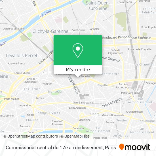 Commissariat central du 17e arrondissement plan