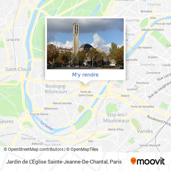 Jardin de L'Église Sainte-Jeanne-De-Chantal plan