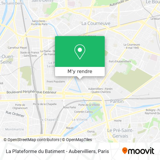 La Plateforme du Batiment - Aubervilliers plan