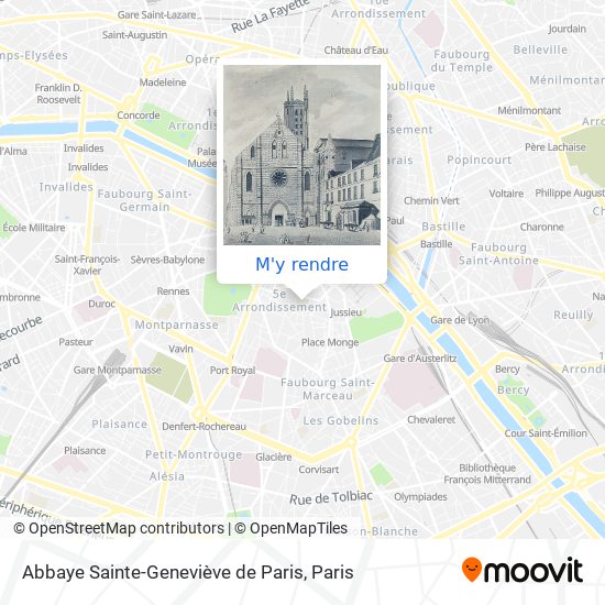 Abbaye Sainte-Geneviève de Paris plan