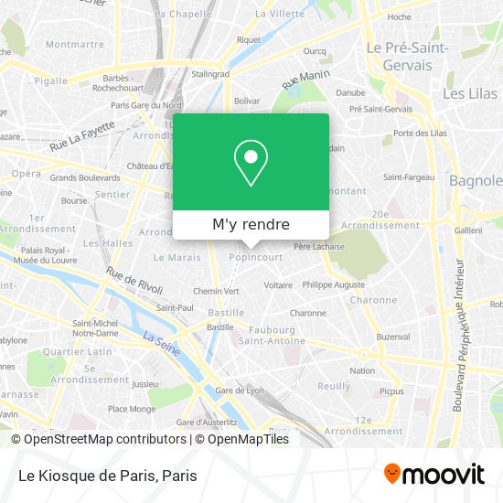 Le Kiosque de Paris plan