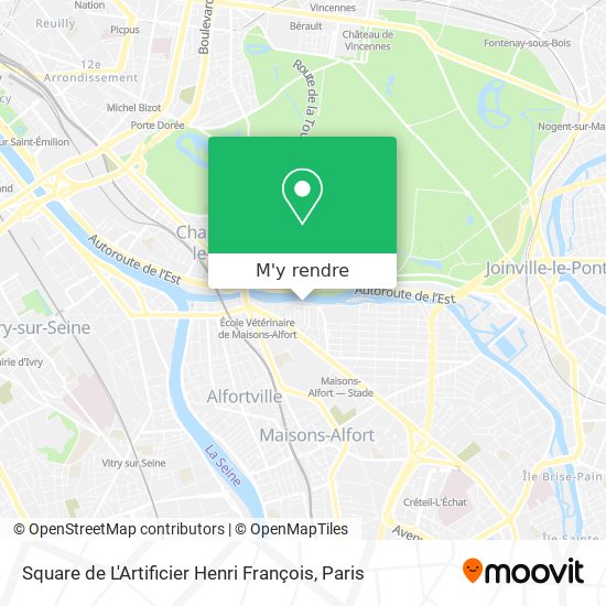 Square de L'Artificier Henri François plan