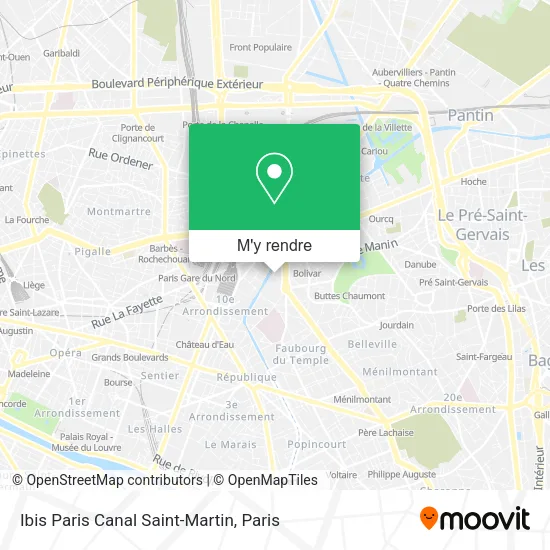 Ibis Paris Canal Saint-Martin plan