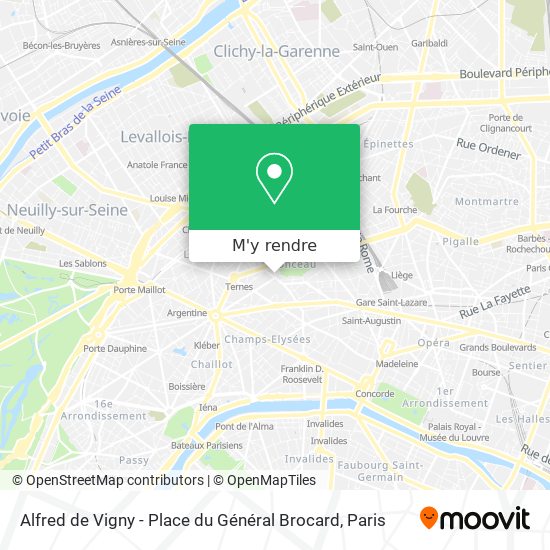 Alfred de Vigny - Place du Général Brocard plan