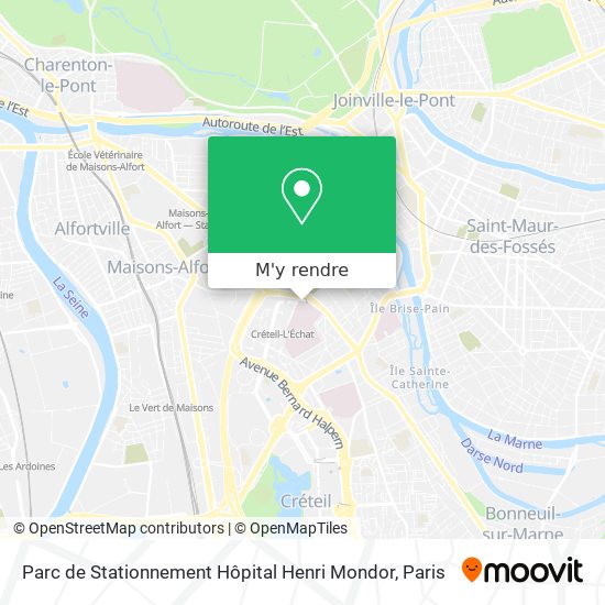 Parc de Stationnement Hôpital Henri Mondor plan